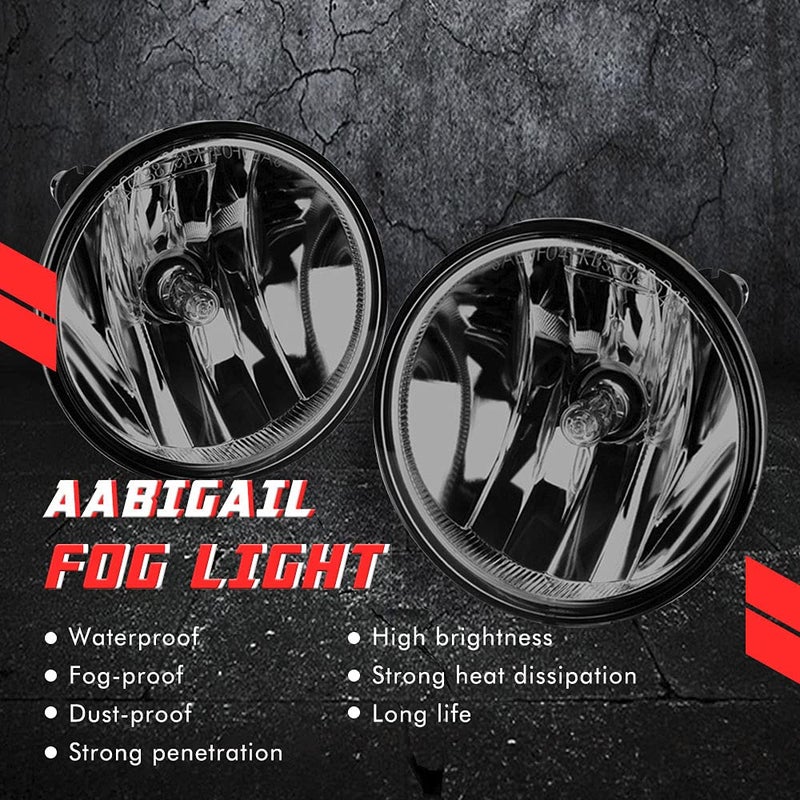 A ABIGAIL مصابيح ضباب القيادة بديلة لشيفروليه 07-14 سوبربان/تاهو/ 07-13 أفالانش/ 10-13 كامارو/ 15-16 كولورادو/ 15 سيلفرادو/ جي إم سي أكاديا/ يوكون/ يوكون H16 12V 55W لمبات هالوجين (عدسة دخانية) - Image 2